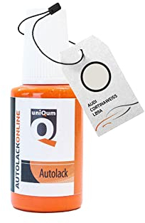 uniQum Autolack Lackstift Kompatibel/Ersatz fürs Auto für Audi CORTINAWEISS LB9A Autolack Reparatur 30 ml