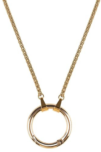 Guran Stainless Steel Loop Anti-Lost Chain for Sunglasses Eyeglass Necklace Holder Ring Holder, Gold, Large