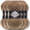 Alize 5 x 100g Superlana Midi Türkische Premium Wolle Baumwolle und Acryl Uni Handstrickgarne | Yarn | Garn | Strickgarn Einfarbig Baby zum Häkeln Stricken Kleidung Schals (Dark Beige | 466)
