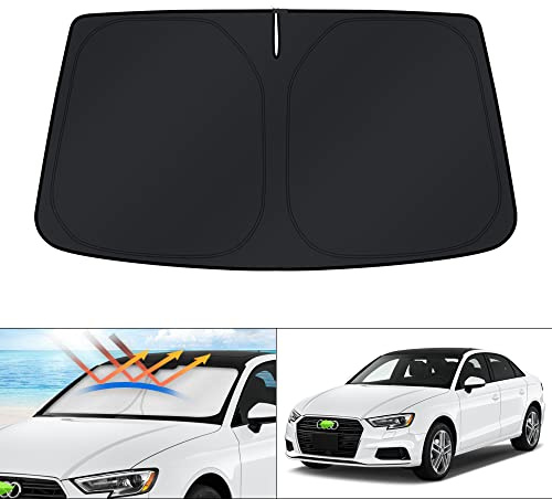 KUST Windshield Sun Shade for 2014-2020 Audi A3 Window Sunshade Sun Visor Protector Foldable Blocks UV Rays Keep Your Car Cooler