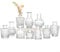 10er-Set Kleine Vasen Kleine Glasvase Vintage Deko Vasen Set Blumendekoration für Tischdeko Mittelstücke, Hochzeitsdekorationen, Blumen Deko Wohnzimmer Bad Muttertagsgeschenk, Transparent