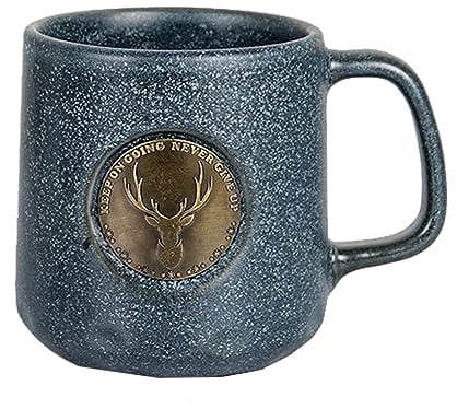 HotTopStar Coffee Mugs 360ml, Glaze Blue Mugs, Porcelain Coffee Cup, Stoneware Mug, Ceramics Mug, Tea Cup with Handle and Gift Box, Unique Present for Men Women (Blue)