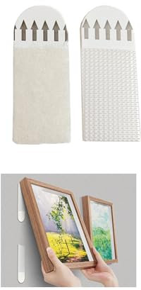 24 Pair No Nail Picture Hanging Strips Heavy Duty, Hook and Loop Tape Wall Hanging Strips, Wall Adhesive Strips No Marks No Damage for Photo Frame Hanging and Xmas Decoration - 16mm x 46mm