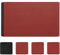 Myir JUN Leather Table Mats and Coasters, Dual-Sided Leather Placemats and Coasters Waterproof Placemats Set of 4 Place Mats Non-Slip Washable Table Mats (Red Black, Set of 4)