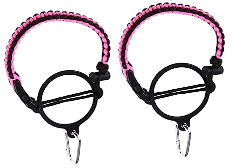 NOLITOY Handhaben 2st Flaschenband Griff Einer Wasserflasche Flaschenhalter Mit Makramee-flaschenschlaufe Survival-Paracord-Griff Netzhalter Für Wasserflaschen Sicherheitsring Spitze