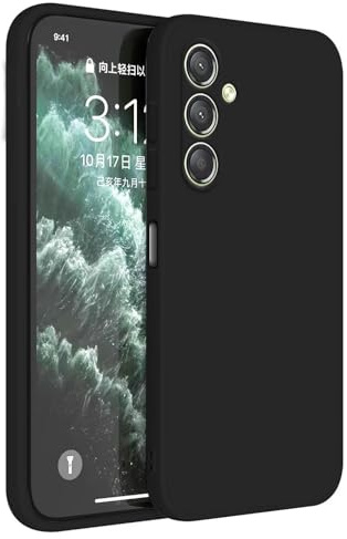 Topme Cover per Samsung Galaxy A55 5G (6.5 Inches) Custodia Case, Protezione Della Pelle Della Custodia in Silicone Tpu - Nero