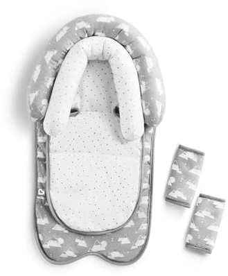 Munchkin® Brica® XtraGuard™ Kopfstütze & Gurtbezug für Babyschalen mit Silver-Ionen-Technologie, Berge
