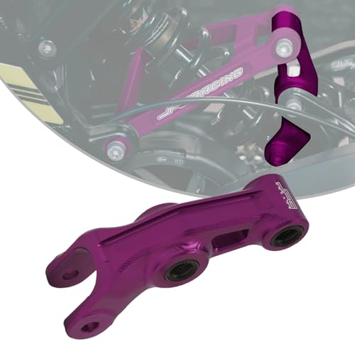 JFG RACING Progressive Hinterradaufhängung Motorräder, verstärktes Aluminium Billet Hintergestänge für Sur Ron Light Bee X Segway X160/X260 Electric Dirt Bike-Lila