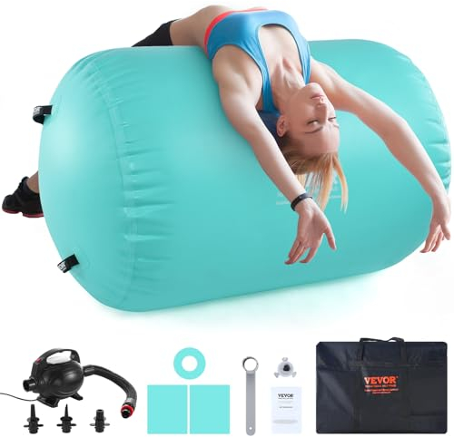VEVOR Aufblasbare Gymnastikmatte Turnmatte 80 x 132,5 cm, Air Matte Fitness Matte Pumpe Tumbling Matten, Multifunktionale Tumbling-Matte Heimgebrauch/Fitnessstudio/Yoga/Cheerleading