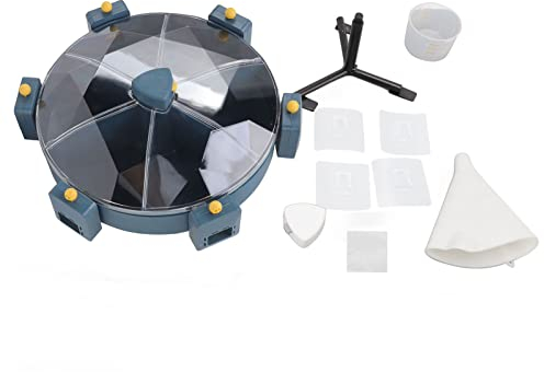 XHTLLO Caja De Almacenamiento De Granos Rejilla Giratoria Dispensador De Cereales Dispensador De Arroz Punch-Ravert Montado En La Pared(35.5cm-Azul Amarillo)