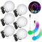 TGKYK LED Poi Bälle, 6 Stück Jonglierbälle Leuchtend mit Regenbogen Farben und Strobe-Effek, Leucht Ball, Leuchtendes Spielzeug für Fitness, Tanz, Jonglieren, Lichtshow, Rave