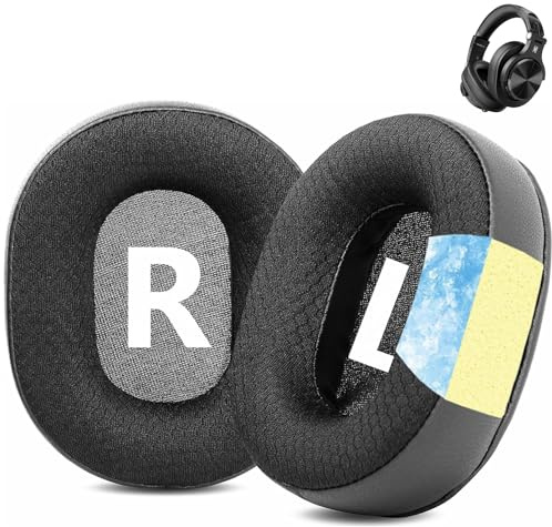 TaiZiChangQin A70 Kühlgel-Ohrpolster, Ersatz-Ohrpolster, kompatibel mit OneOdio A70, A71, Over-Ear-Kopfhörer, weiches Netzgewebe, Schwarz