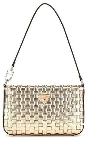 GUESS Twiller Mini Top Zip Shoulder Bag Gold