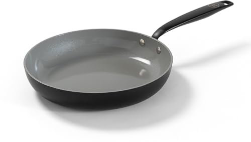 Be Living Essential Bratpfanne - Ø 30 cm mit Deckel, Non Stick Keramik Antihaft, Induktion, Ohne ptfe und pfoa, Schwarz