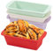Lot de 4 moules à pain en silicone, petits, rectangulaires, 20 x 9,5 x 5,5 cm, petits, rouges + blancs + violets + verts