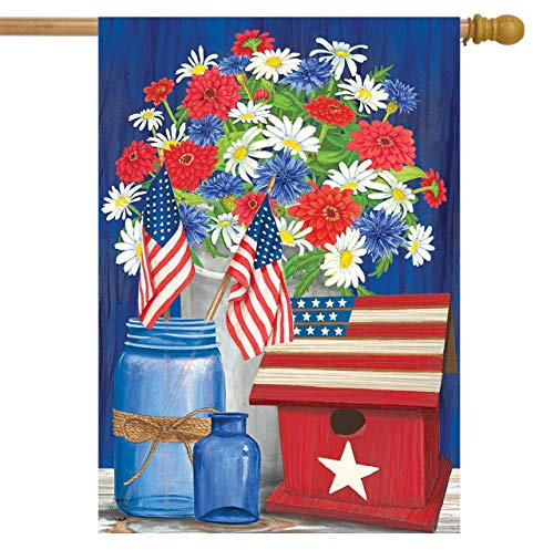 Garten Fahnen Rot Weiß Blau Fahne Uv-Beständig Flagge Premium Dekoration Fähnchen Für Draußen Aktivitäten Feiertage 30X45Cm