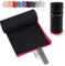 Wowtowelz kompaktes Mikrofaser Handtuch, Reisehandtuch, Sport- Fitnesshandtuch, Strand- Badetuch, leicht u. schnelltrocknend, (Schwarz, 180 x 110 cm)