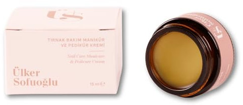 Nail Care Manicure & Pedicure Cream – 15ml, Yellow – Herbal Oils, Moisturizing Cuticles, Healthy Growth, Repair & Strengthen Nails, Fine Line Care, Hydrating, Nail Flexibility & Shine