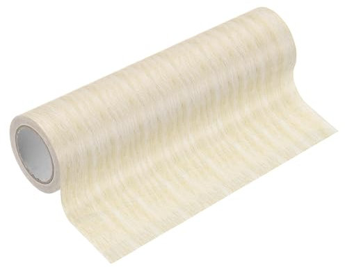 PATIKIL Wood Grain Tape 20cm x 4.57m, Self-Adhesive Wood Texture Repair Tape Realistic Wooden Effect Patch for Furniture Cabinets Floor Walls, Light Yellow Oak