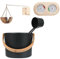 Set di accessori per sauna con secchio e mestolo per sauna, 7 l, lussuoso secchio in alluminio finlandese con manico lungo, set per uomini e donne