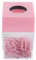 Porta graffette, dispenser magnetico portatile per graffette, in plastica, quadrato, da scrivania, per riporre graffette, forniture per ufficio (rosa)