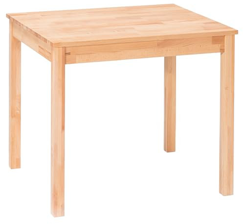 Lomadox Esszimmer Tisch Esstisch 70x70 cm in Kernbuche massiv geölt keilgezinkt, Echtholz/Massivholz