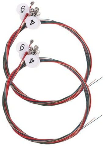 ibasenice 2sets Corde per Chitarra Acustica Folk in Acciaio Corde di Ricambio per Chitarra Set per Classica di Ricambio per Acustica