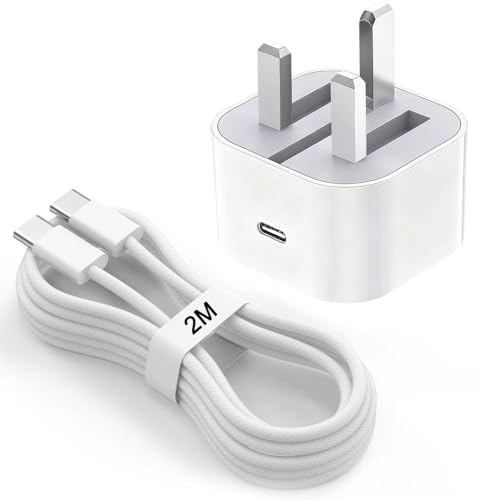 2m Charger for Google Pixel 10/10 Pro XL/10 Pro Fold/9/9 Pro XL/8/8a/8 Pro/7/7a/6/5/4/3 XL, 20W USB C to USB C Woven Long Charging Cable Lead Plug for IPhone 17/16/15/16e, iPad 10/11/A16/Mini 7/6 Gen