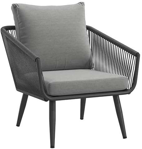 OUTLIV. Alex Gartensessel, 72x73x87cm, bequem, Grau | Aluminium; bequem und mit Kissen; 1-Sitzer; 72x73x87cm; Grau; komfortabel, flexibel; für Garten und Terrasse