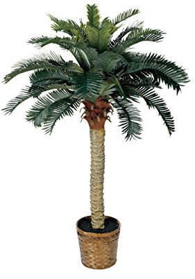 Nearly Natural 5043 4ft. Sago Silk Palm Tree,Green,36x36x48