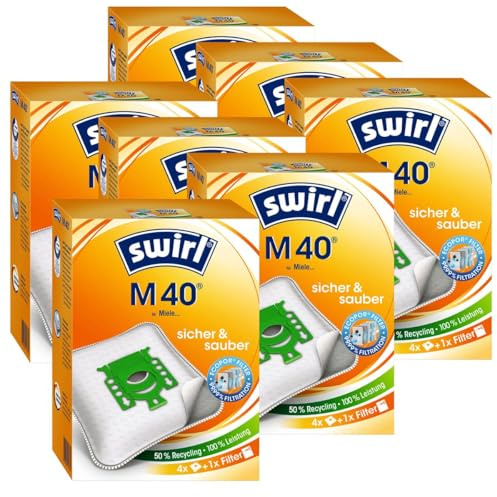 7 x Swirl M 40 MP Plus AirSpace Staubsaugerbeutel Staubbeutel Microvlies