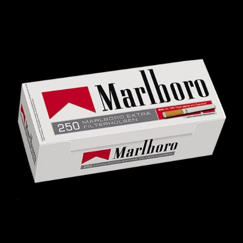 Marlboro Red EXTRA Hülsen 250 Stück (1 x 250) Filterhülsen, Zigarettenhülsen