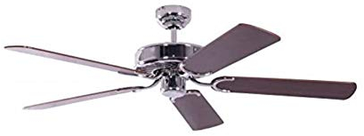 Pepeo 13322010132_v4 Deckenventilator ohne Beleuchtung Potkuri, Gehäuse Stahl, Flügelfarbe Mahagoni, 132 cm, für Räume bis zu 25m²