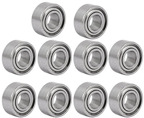 sourcing map 10pcs Roulement à billes à gorge profonde 7mm x 3mm x 3mm acier Roulement Micro Ton Argent