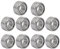 sourcing map 10pcs Roulement à billes à gorge profonde 7mm x 3mm x 3mm acier Roulement Micro Ton Argent