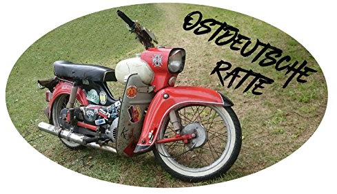 Aufkleber Ostdeutsche Ratte Sticker JDM Stickerbomb Moped Simson Tuning MZ Star Schwalbe Oldschool ca. 14x8 cm