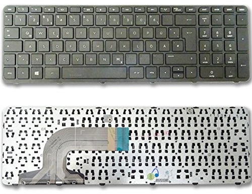 Bucom Tastatur für HP 350 355 G1 deutsch mit Frame schwarz