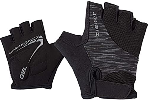 Ziener Kinder CANIZO Fahrrad-, Mountainbike-, Radsport-Handschuhe | Kurzfinger - atmungsaktiv/dämpfend, black melange, M
