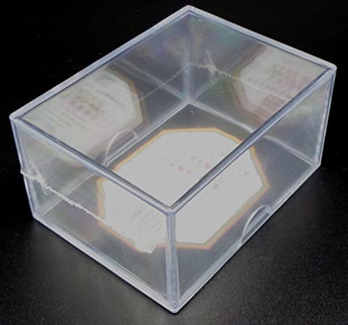 docsmagic.de 2-Piece Card Box 100 Count Slide - Clear Acrylic Deck Storage - Card Box Transparent