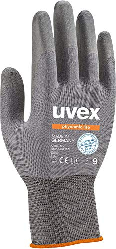 Uvex Phynomic Lite Schutzhandschuhe - 1 Paar Profi-Arbeitshandschuhe - Grau 05/XXS
