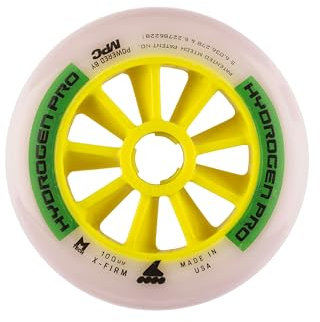 Rollerblade HYDROGEN PRO 100MM X-Firm, 8 Inline Skate Rollen, Ersatzräder, Unisex, Weiss/Gruen, 100mm X-Firm