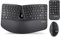Perixx PERIDUO-606A Clavier ergonomique compact sans fil 3 en 1 avec souris verticale et pavé numérique – Repose-poignets réglable – Molette inclinable – Touches à membrane discrète – Anglais