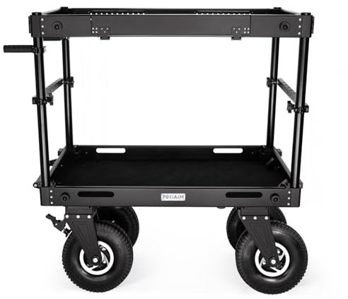 PROAIM Victor Pro 42” Video Production Camera Cart |High-Grade CNC Aluminum Construction with Payload:500kg/1100lbs |Tool-less Assembly in minutes |For Photographers & Videomakers(CT-VCTR-PRO-42)