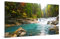 PICANOVA – Leinwandbild Waldfluss Wasserfall 100x50cm – Premium Leinwanddruck – Wandbild Kunstdruck Auf 2cm Holz-Keilrahmen Für Schlaf- Und Wohnzimmer Wanddekoration – Kollektion Wald