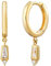 cai Damen Creole 925/- Sterling Silber 1,9cm Glänzend Zirkonia gelb 274210071V
