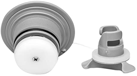 ihreesy 6 Hole Inflatable Boat Air Valve,Universal Kayak Air Valve Screw Inflatable Boat Valve Adapter Replacement for Inflatable Paddle Board Kayak,Grey