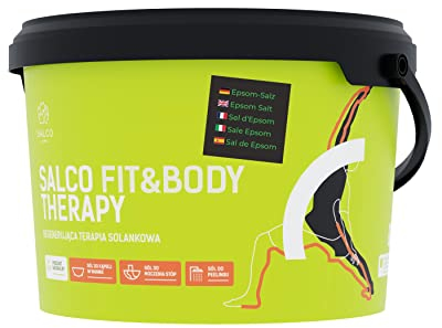 Salco Badesalz Sport Fit & Body - 3 Kg. Regenerierendes Solebad „Epsom Complex“ mit Epsom-Salz für Sportler und sportlich aktive Menschen