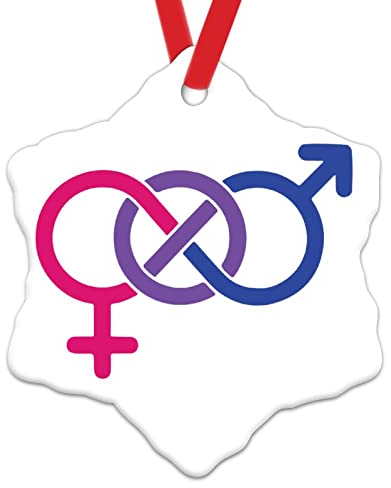 Bisexueller Transgender Lesbisches Geschlecht Weihnachtsschmuck Geschlecht Gleichheit Regenbogen Stolz LGBTQ Stolz Monat Weihnachtsbaum Dekorationen Gay Keramik Weihnachtsschmuck Andenken