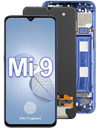 Mostrar bueno 6.3 pulgadas AMOLED LCD para xiaomi Mi 9 pantalla LCD táctil digitizador Asamblea con marco para xiaomi Mi9 M1902F1G pantalla LCD (OLED marco negro)
