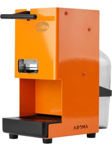 CAFFÈ MOTTA Macchina Caffè per Cialde, Macchine da Caffè e Espresso, 30 Cialde, Elettrodomestici da Cucina dal Design Innovativo, Compatta con Erogazione Naked Flow, Serbatoio 700ml, 400W, Arancione